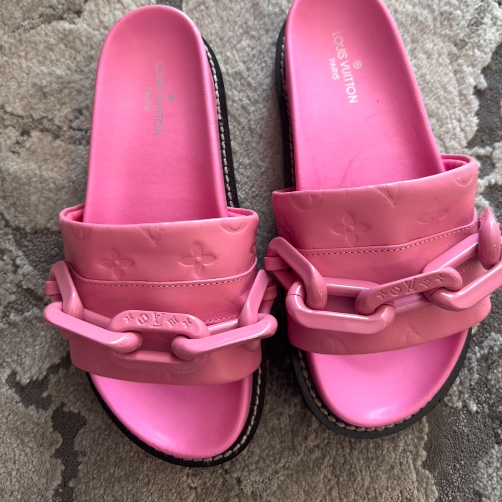LV pink sandals